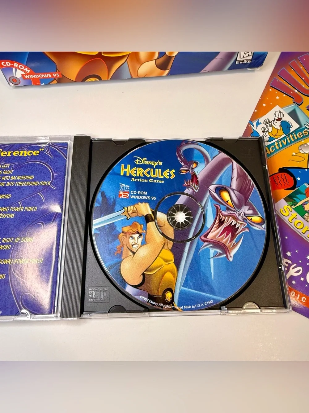Disney-Hercules Action Game-CD-ROM-Windows 95-Computer-In Box-Vintage 1997-EUC